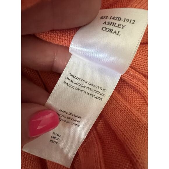 RAILS Ashley Coral Ribbed Knit Sweater Stretch Midi Dress - Picture 13 of 15